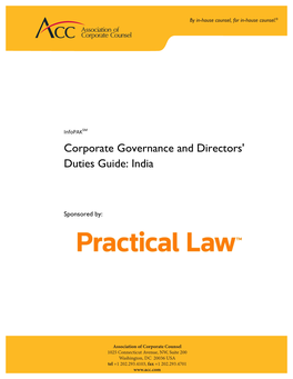 Corporate Governance and Directors' Duties Guide: India