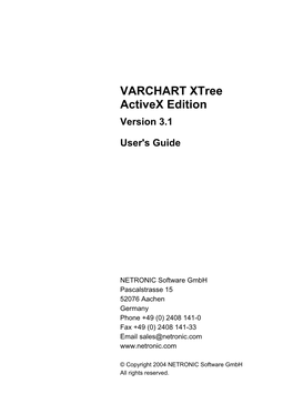 VARCHART Xtree Activex Edition Version 3.1