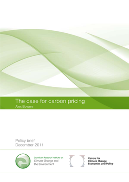 Carbon Pricing Alex Bowen