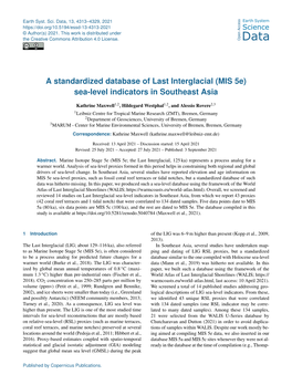 (MIS 5E) Sea-Level Indicators in Southeast Asia