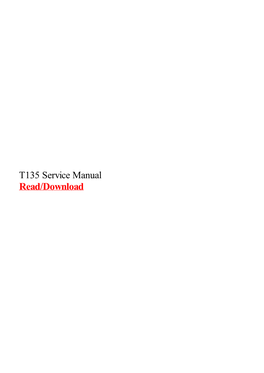 T135 Service Manual