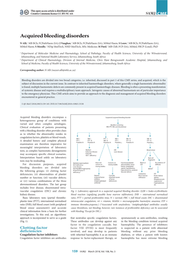 Acquired Bleeding Disorders