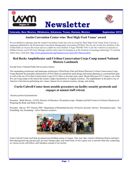 September 2015 Newsletter