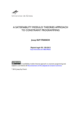 A Satisfiability Modulo Theories Approach to Constraint Programming