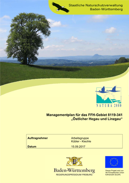 Managementplan Für Das FFH-Gebiet 8119-341 „Östlicher Hegau Und Linzgau“