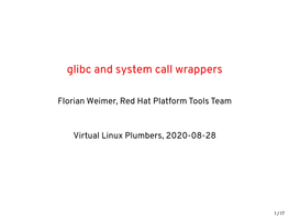 Glibc and System Call Wrappers