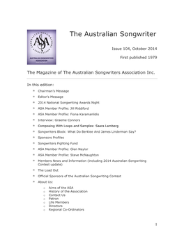 The Australian Songwriter Edition