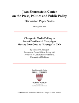 Changes in Polling in Recent Presidential Campaigns