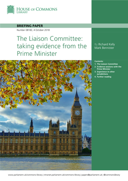The Liaison Committee: by Richard Kelly