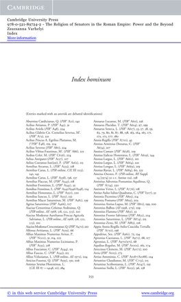 Index Hominum