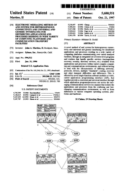 United States Patent (19) 11 Patent Number: 5,680,551 Martino, I 45 Date of Patent: Oct