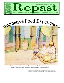 Quarterly Publication of the Culinary Historians of Ann Arbor