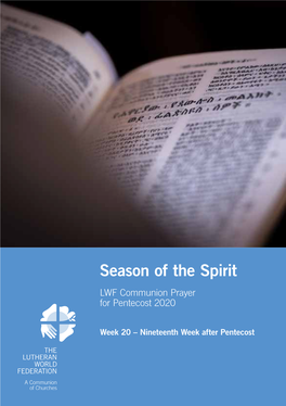 Week 20 – Nineteenth Week After Pentecost Introduction