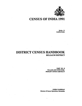 District Census Handbook, Belgaum, Part XII-B, Series-11