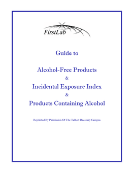 Guide to Alcohol-Free Products