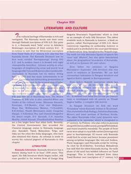 Literature and Culture Literature Kannada Literature Has a Has Literature Kannada