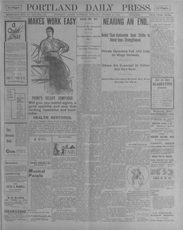 Portland Daily Press: October 6, 1900