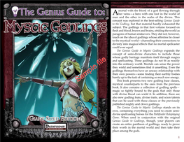 Sample File This Book Presents Two New Godling Base Classes, Mystical Counterparts to the Ones from the Previous Book