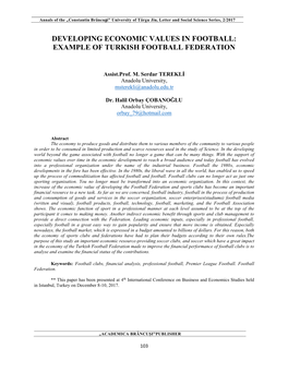 Example of Turkish Football Federation