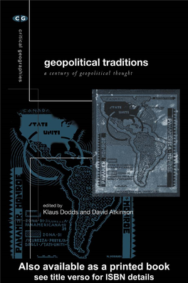 Geopolitical Traditions: a Century of Geopolotical Thought