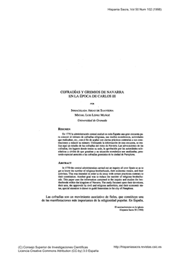 Cofradías Y Gremios De Navarra En La Época De Carlos Iii