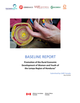 BASELINE REPORT Promotion of the Rural Economic Development of Women and Youth of the Lempa Region of Honduras