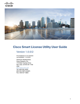 Cisco Smart License Utility User Guide Version 1.0.0/2