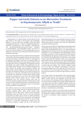 Pepper and Garlic Extracts As an Alternative Treatment To