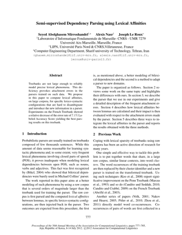 Semi-Supervised Dependency Parsing Using Lexical Affinities