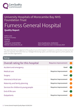 Furness General Hospital Scheduled Report