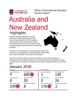 Australia and New Zealand 2018