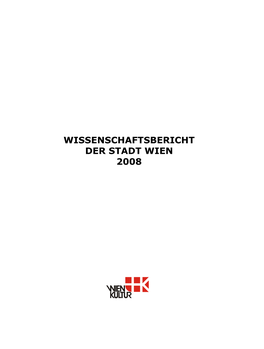 Wissenschaftsbericht Der Stadt Wien 2008