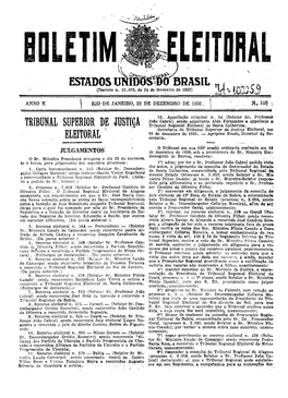 Tribunal Superior De Justiça Eleitoral, Em 21 De Dezembro De 1936