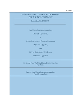 In the United States Court of Appeals for the Twelfth Circuit