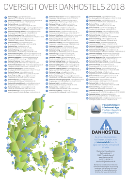 Oversigt Over Danhostels 2018