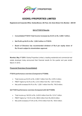 Godrej Properties Limited