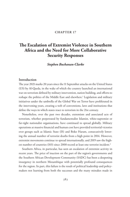 The Escalation of Extremist Violence in Southern Africa and the Need for More Collaborative Security Responses