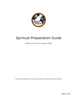 Spiritual Preparation Guide