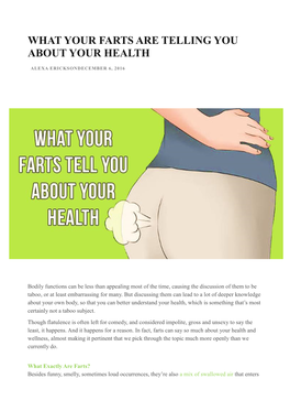 What Your Farts Are Telling You About Your Health