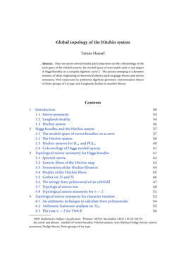 Global Topology of the Hitchin System