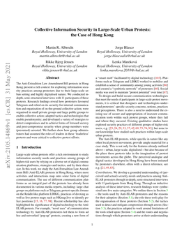 Collective Information Security in Large-Scale Urban Protests: the Case of Hong Kong