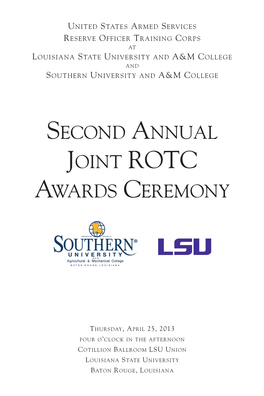 Second Annual Joint Rotc Awards Ceremony