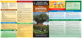 Disney's Animal Kingdom® Audio Guides Gives You a Sense of Direction and a Brief Description of the Attractions