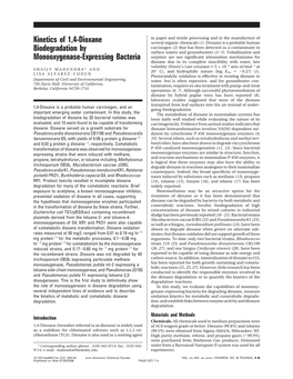 Kinetics of 1,4-Dioxane Biodegradation by Monooxygenase