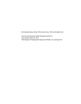 Consolidated Financial Statements