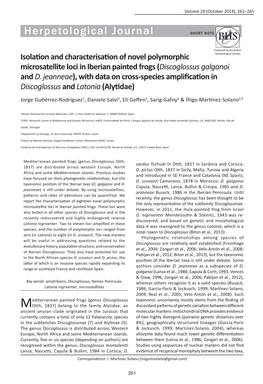 Isolation and Characterisation of Novel Polymorphic Microsatellite Loci In