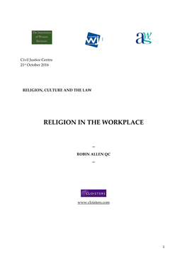 Religion in the Workplace