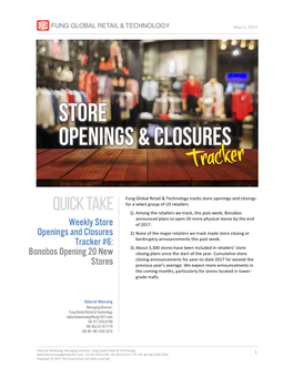 Weekly Store Openings and Closures Tracker #6