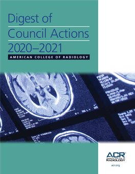 Digest of Council Actions 2020–2021