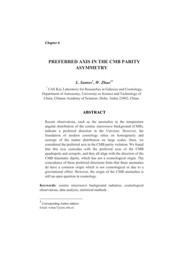 Preferred Axis in the Cmb Parity Asymmetry